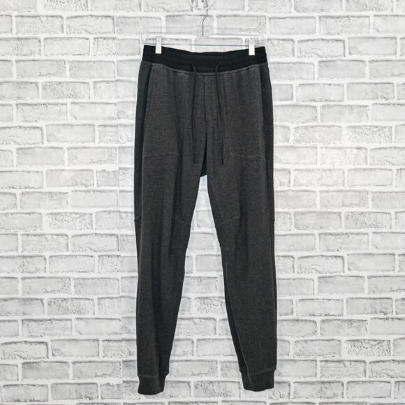 Lululemon Men's Textured Double-Knit Cotton Jogger Pants Grey size Small - Picture 1 of 8